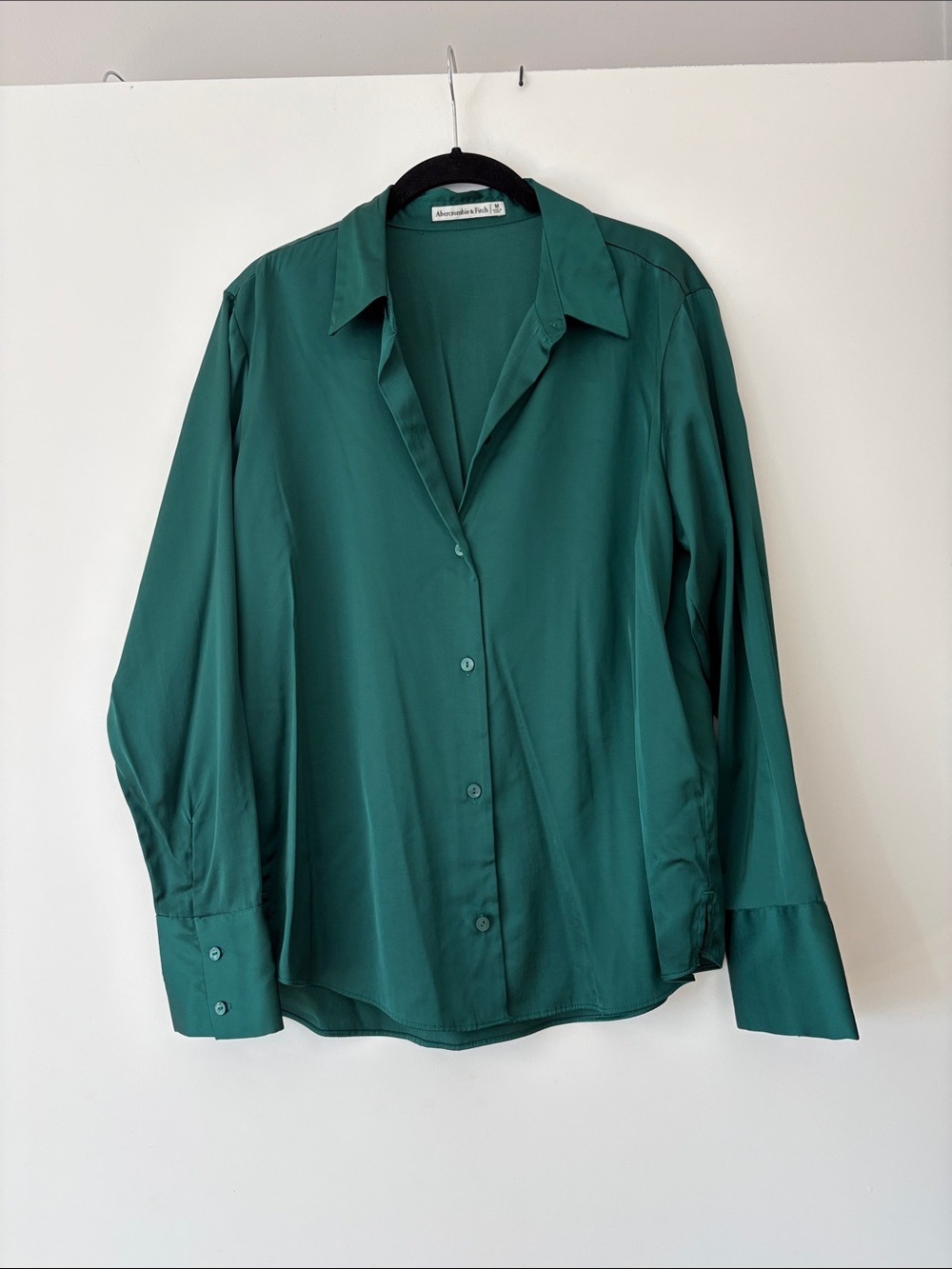 Abercrombie & Fitch Emerald Green Button-Down Shirt